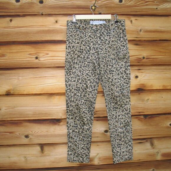 Gretchen Scott Stretch Leopard Jeans S 30 - Picture 1 of 7
